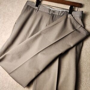 Foot Joy Men's Dress Pants Tan Flat Front Straight Leg Casual Office 36x32